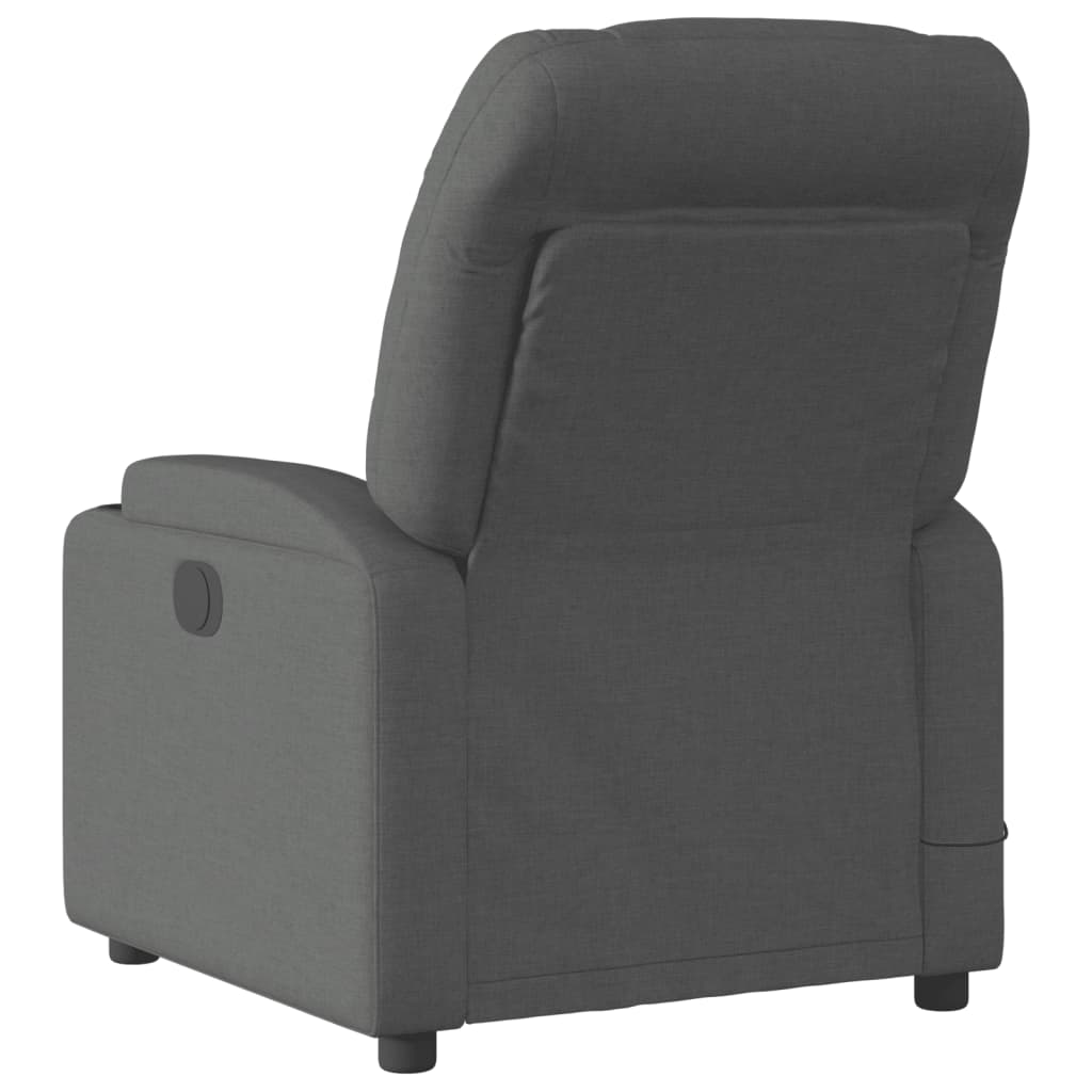 Massagestoel elektrisch verstelbaar stof donkergrijs