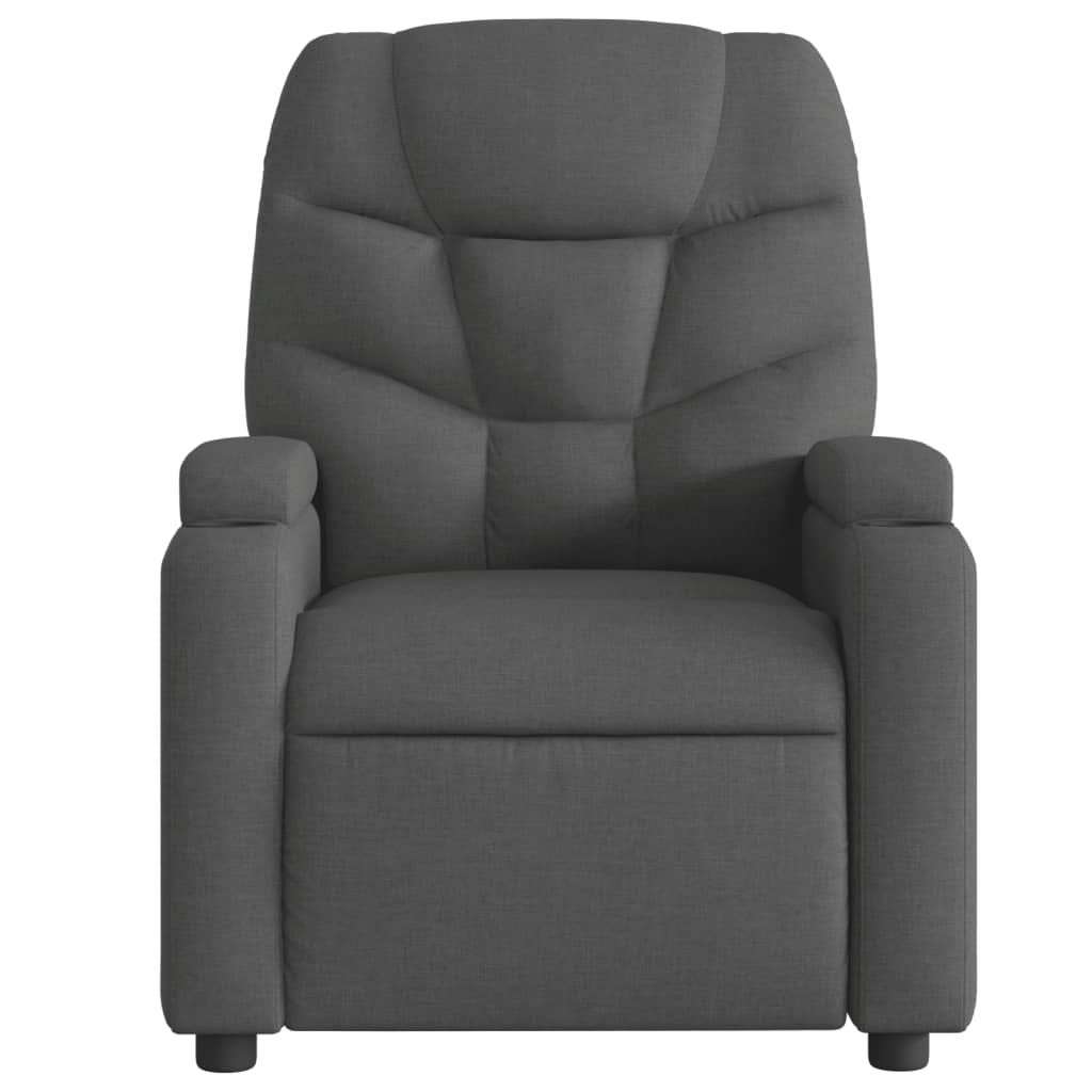 Massagestoel elektrisch verstelbaar stof donkergrijs