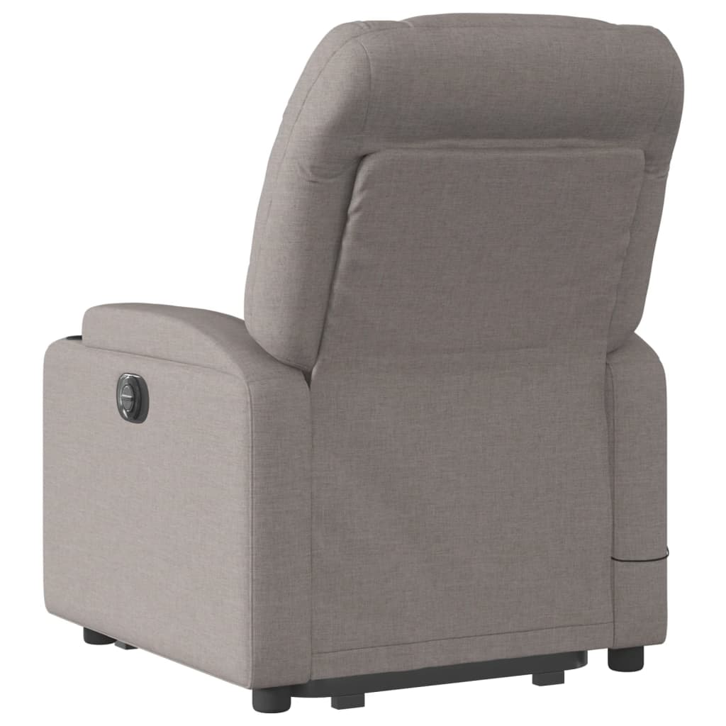 Sta-op-massagestoel verstelbaar stof taupe