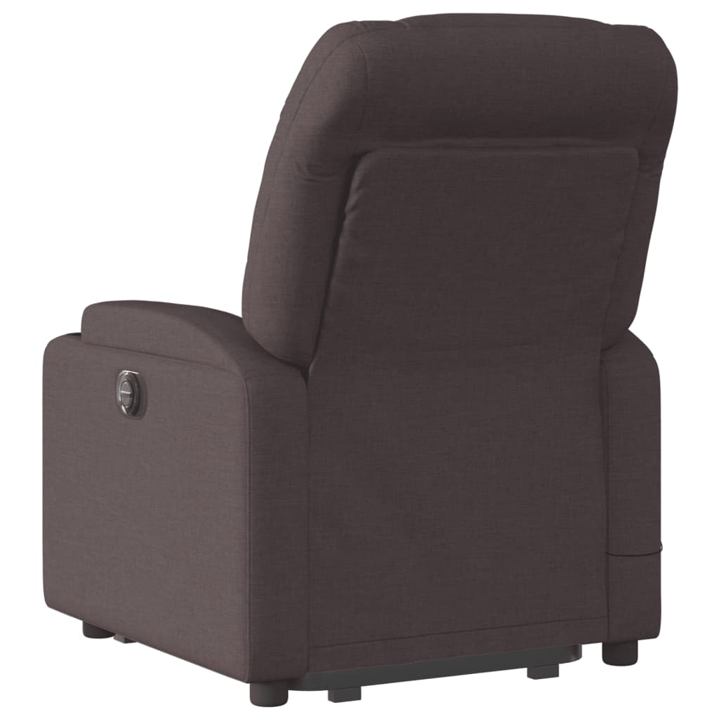 Sta-op-massagestoel elektrisch verstelbaar stof donkerbruin