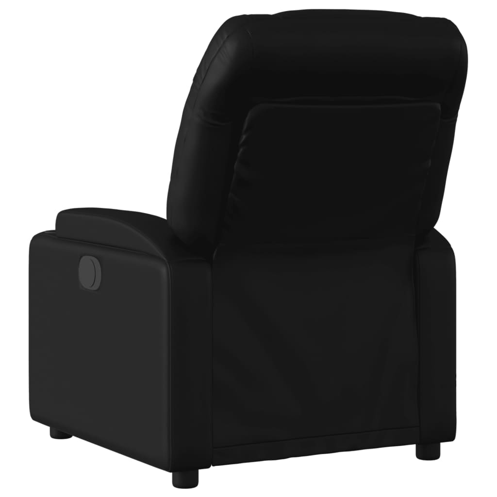 Fauteuil elektrisch verstelbaar kunstleer zwart