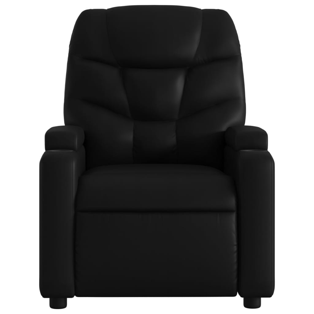 Fauteuil elektrisch verstelbaar kunstleer zwart