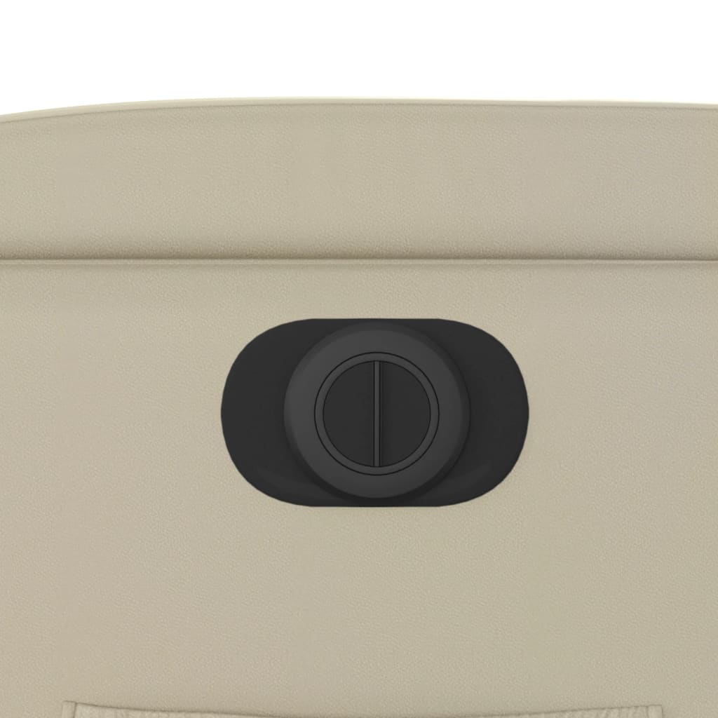 Fauteuil elektrisch verstelbaar kunstleer crèmekleurig