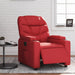 Fauteuil verstelbaar elektrisch kunstleer rood