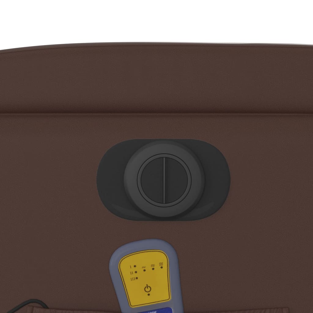 Massagestoel verstelbaar elektrisch kunstleer bruin