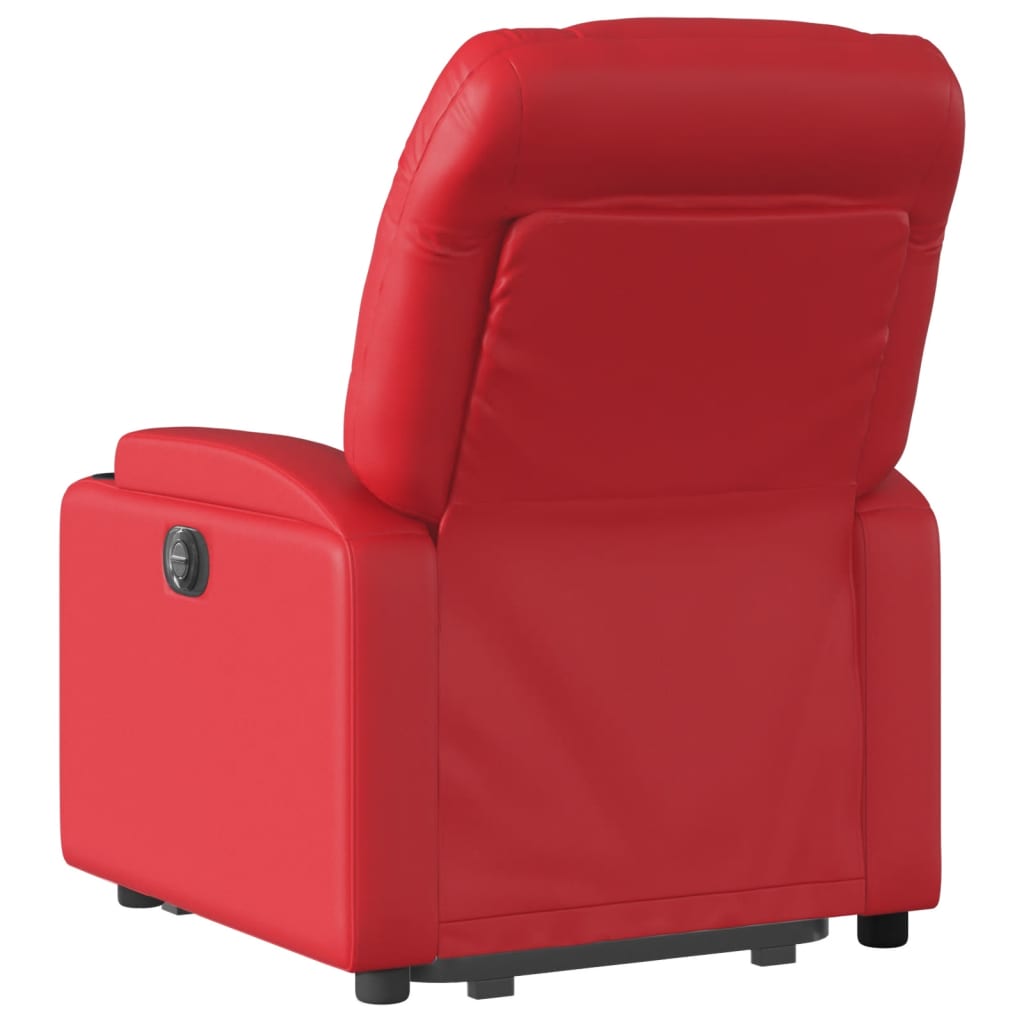 Sta-op-stoel kunstleer rood