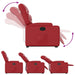 Sta-op-stoel kunstleer rood
