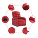Sta-op-stoel kunstleer rood