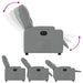 Fauteuil elektrisch verstelbaar stof lichtgrijs