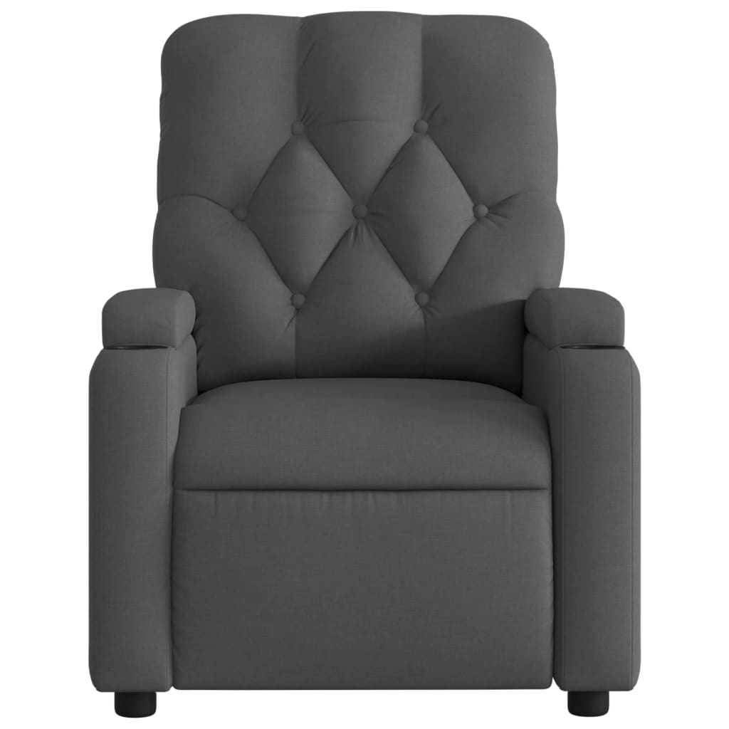 Fauteuil elektrisch verstelbaar stof donkergrijs