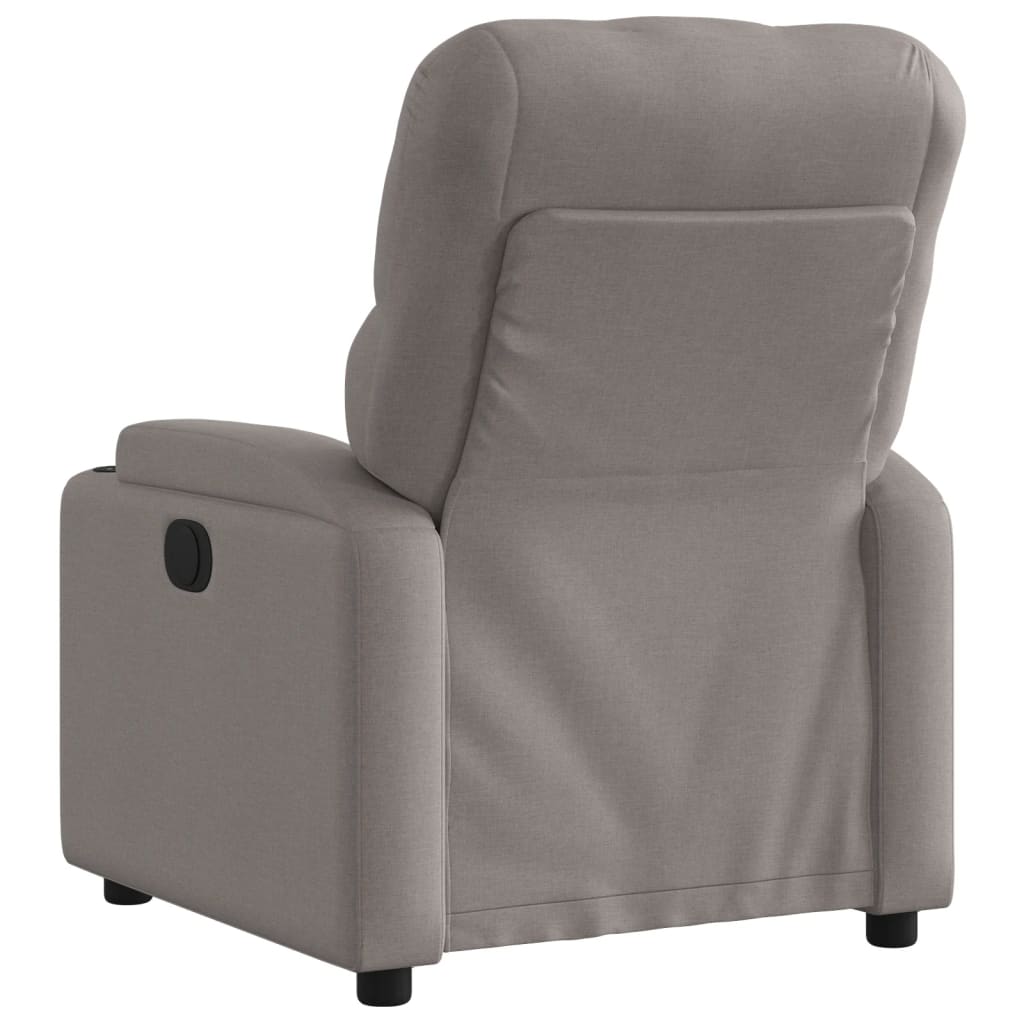 Fauteuil verstelbaar elektrisch stof taupe