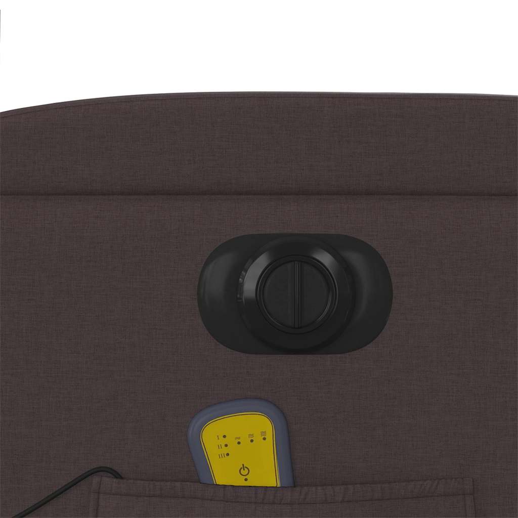 Massagestoel elektrisch verstelbaar stof donkerbruin
