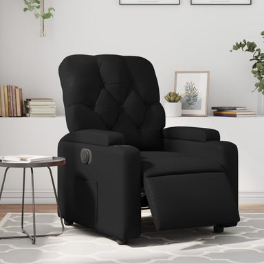 Fauteuil elektrisch verstelbaar kunstleer zwart