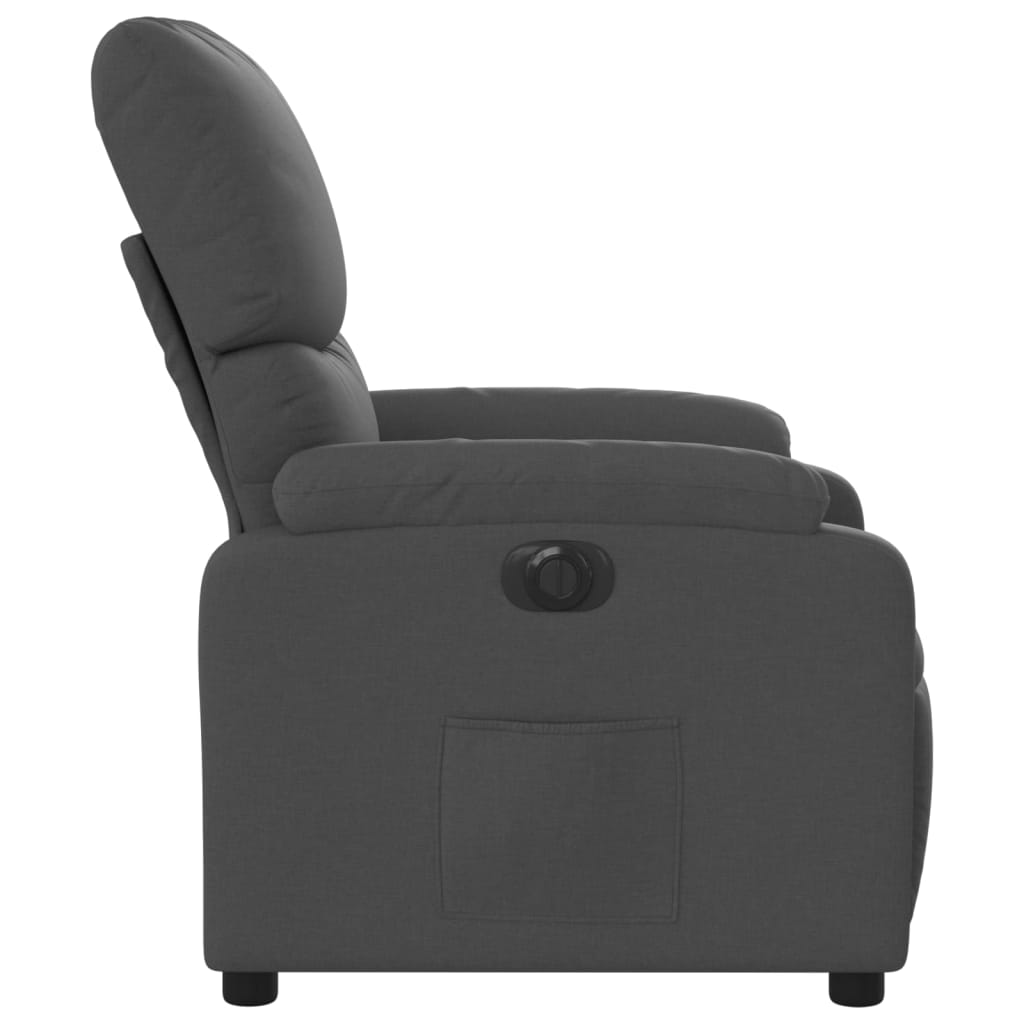 Fauteuil elektrisch verstelbaar stof donkergrijs