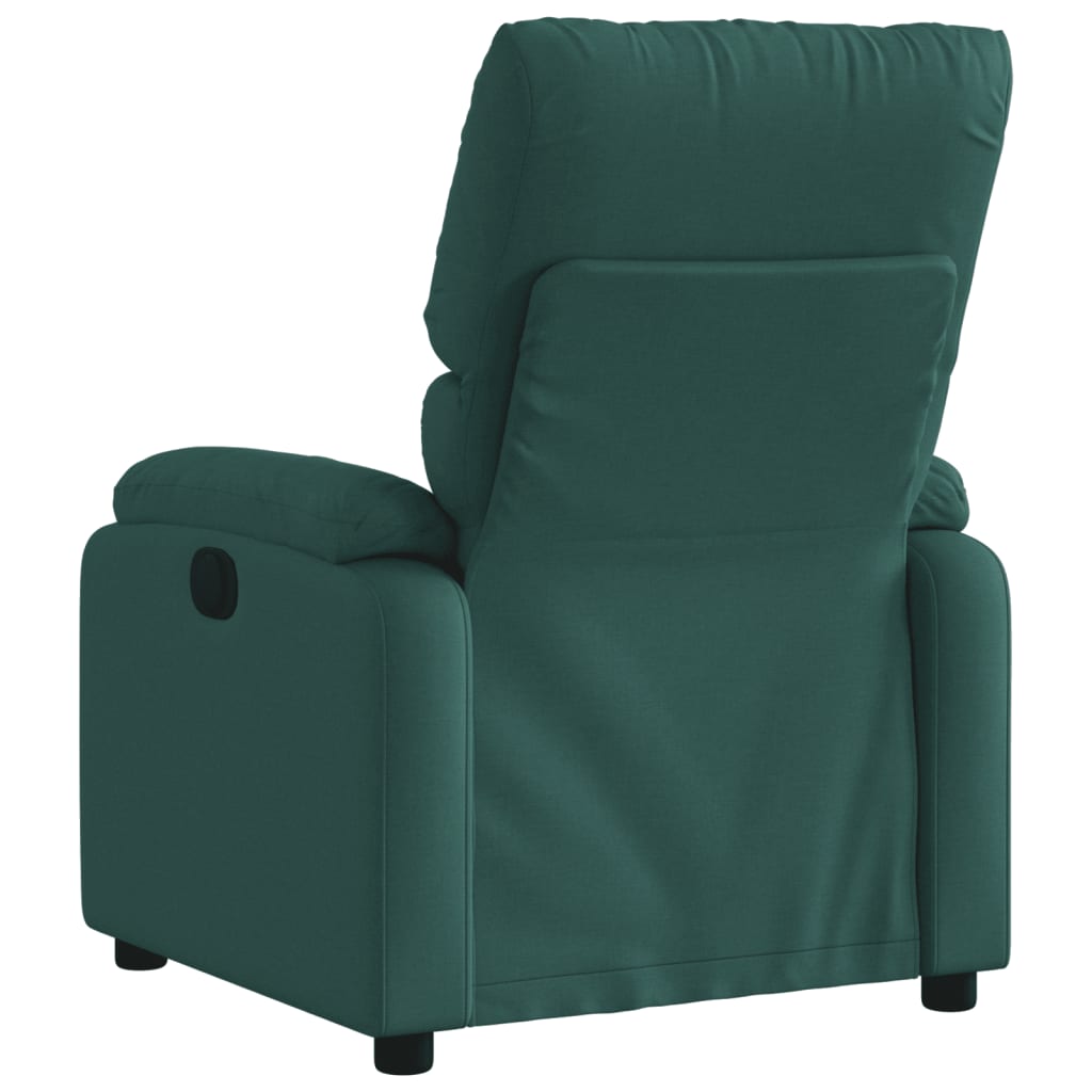 Fauteuil verstelbaar elektrisch stof donkergroen