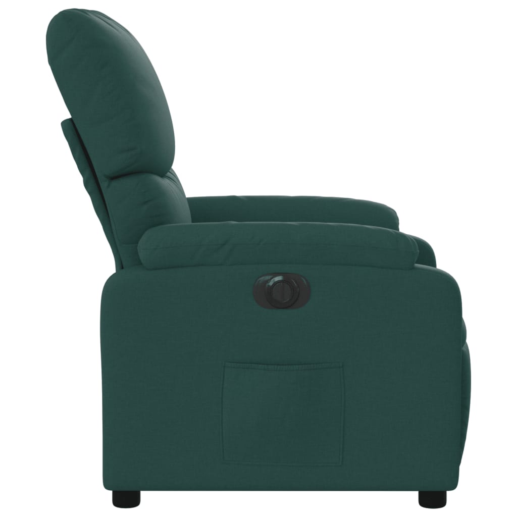 Fauteuil verstelbaar elektrisch stof donkergroen