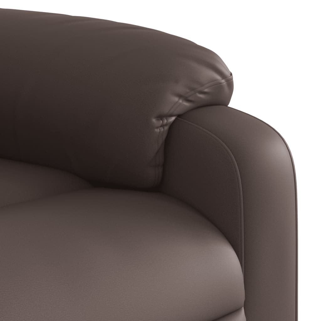Sta-op-fauteuil verstelbaar kunstleer bruin