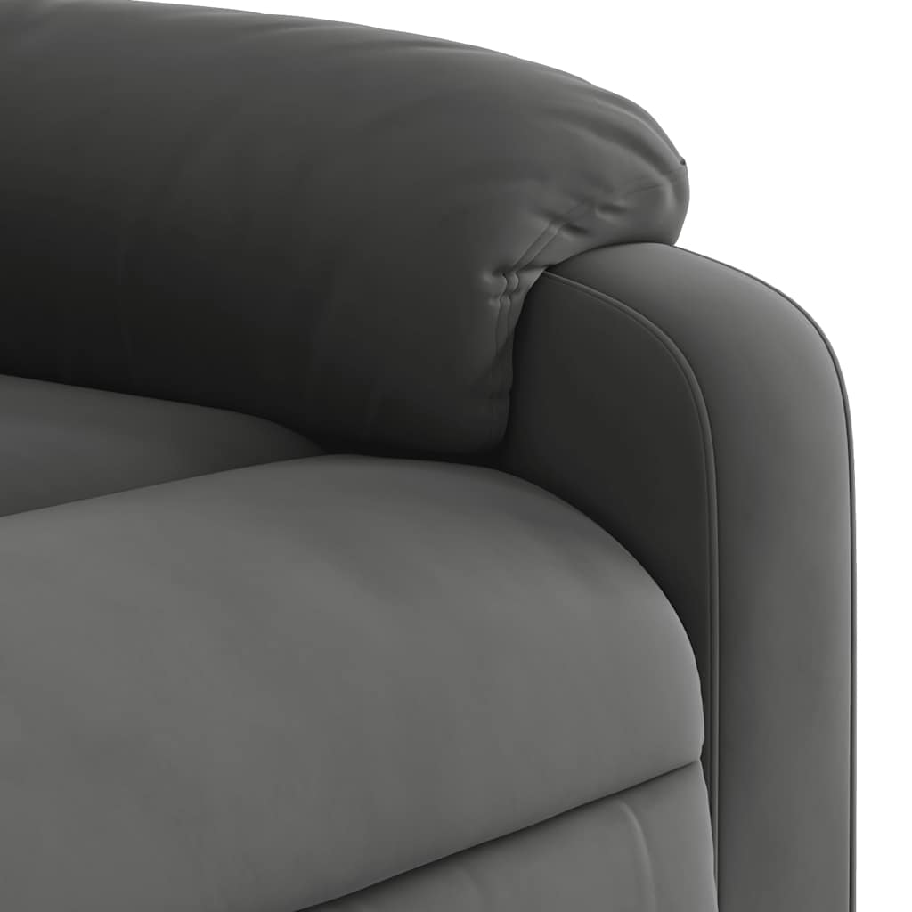 Fauteuil verstelbaar elektrisch microvezelstof donkergrijs