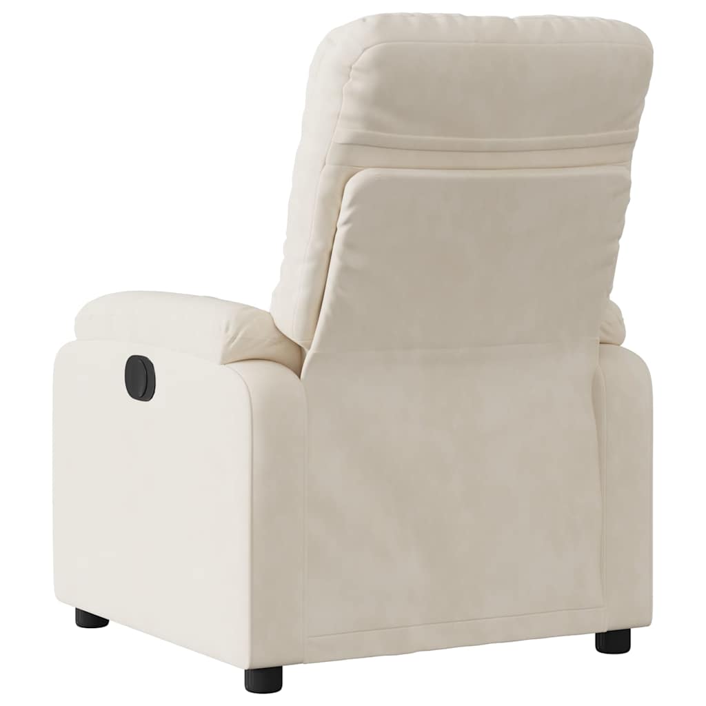 Fauteuil elektrisch verstelbaar microvezelstof beige