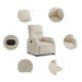 Fauteuil elektrisch verstelbaar microvezelstof beige