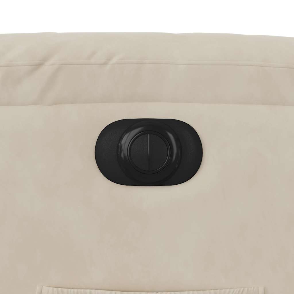 Fauteuil elektrisch verstelbaar microvezelstof beige