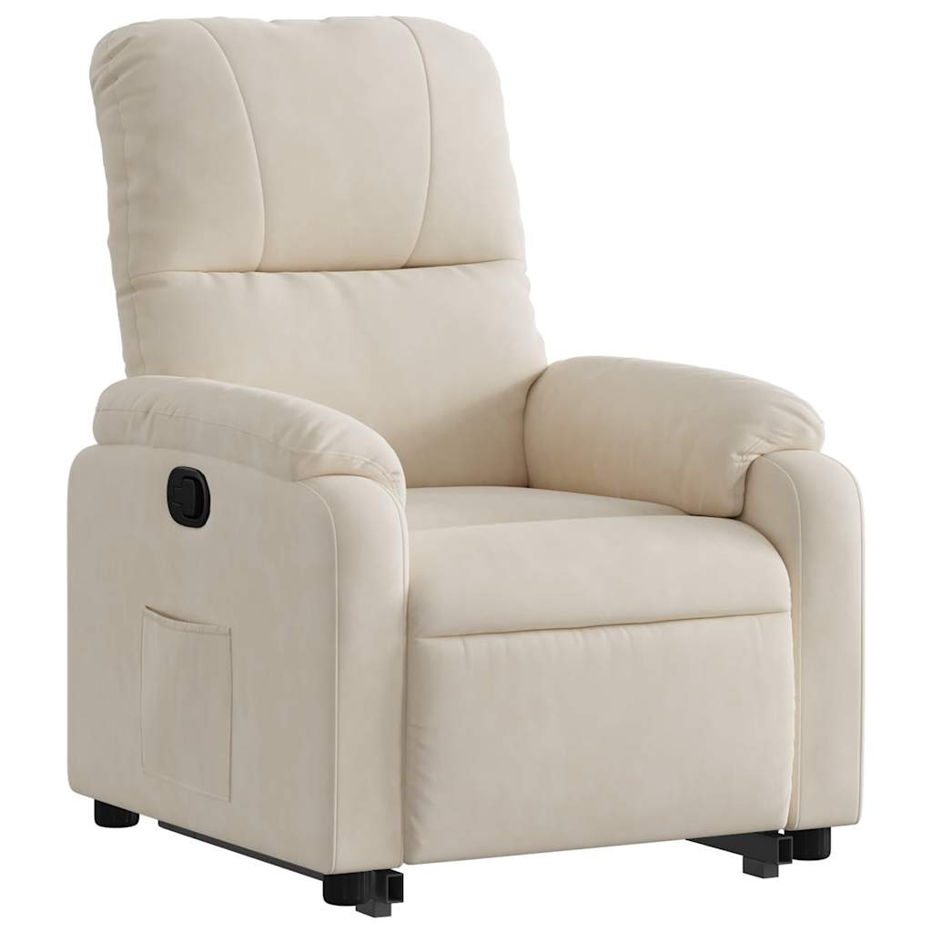 Sta-op-stoel verstelbaar microvezelstof beige