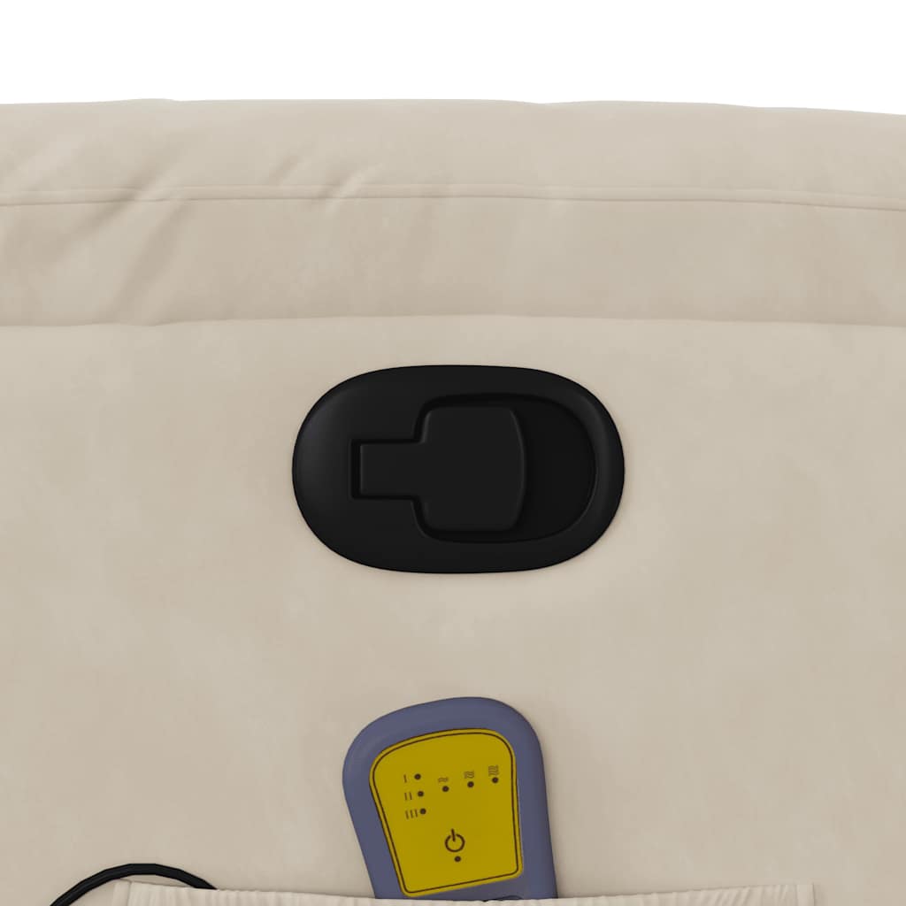 Sta-op-massagestoel verstelbaar microvezelstof beige