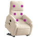 Sta-op-massagestoel verstelbaar microvezelstof beige
