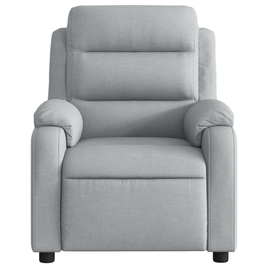 Fauteuil elektrisch verstelbaar stof lichtgrijs