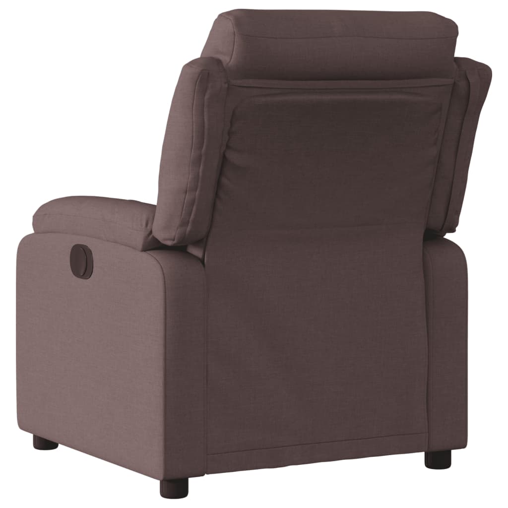 Fauteuil verstelbaar elektrisch stof donkerbruin