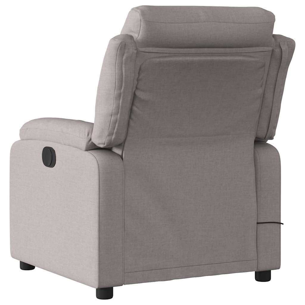 Massagestoel elektrisch verstelbaar stof taupe
