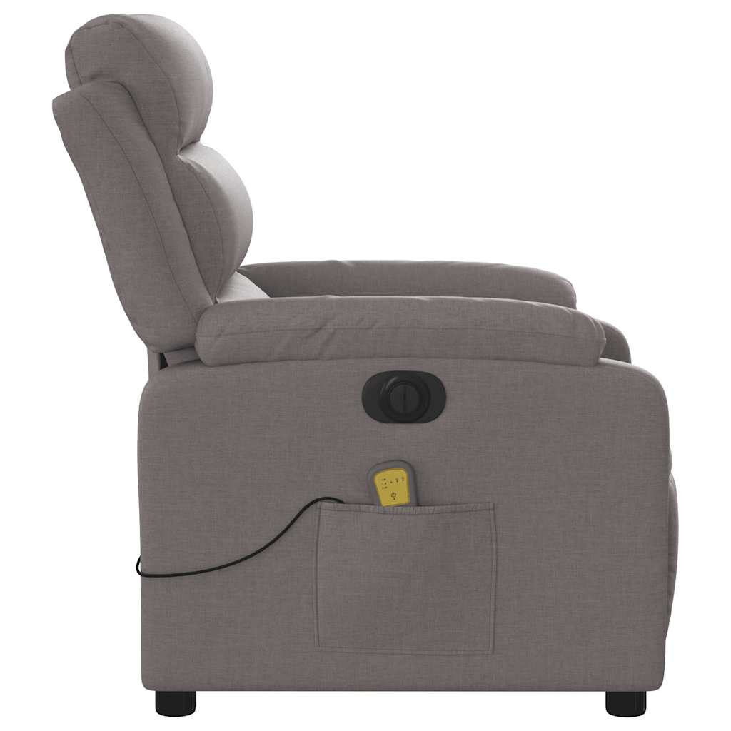 Massagestoel elektrisch verstelbaar stof taupe