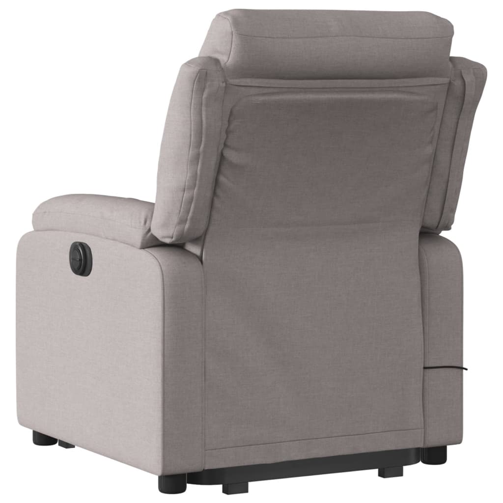 Sta-op-massagestoel verstelbaar stof taupe