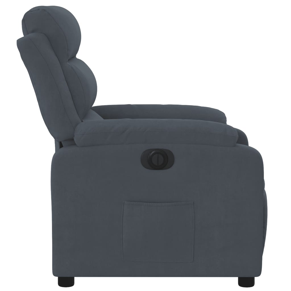 Fauteuil elektrisch verstelbaar stof donkergrijs
