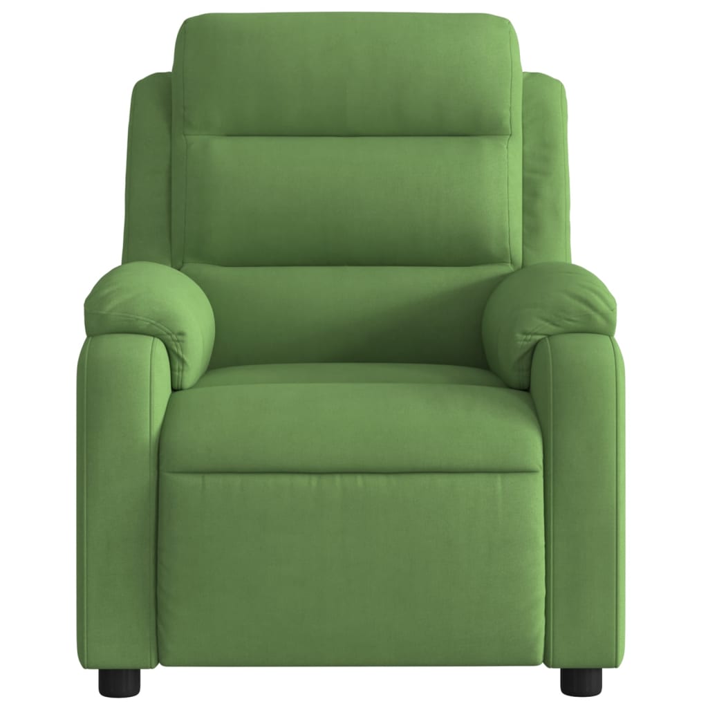 Fauteuil elektrisch verstelbaar fluweel lichtgroen