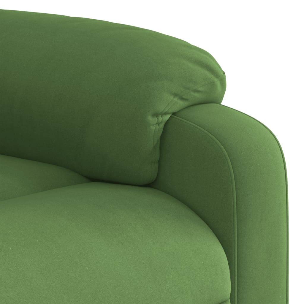 Fauteuil elektrisch verstelbaar fluweel lichtgroen