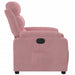 Fauteuil elektrisch fluweel roze