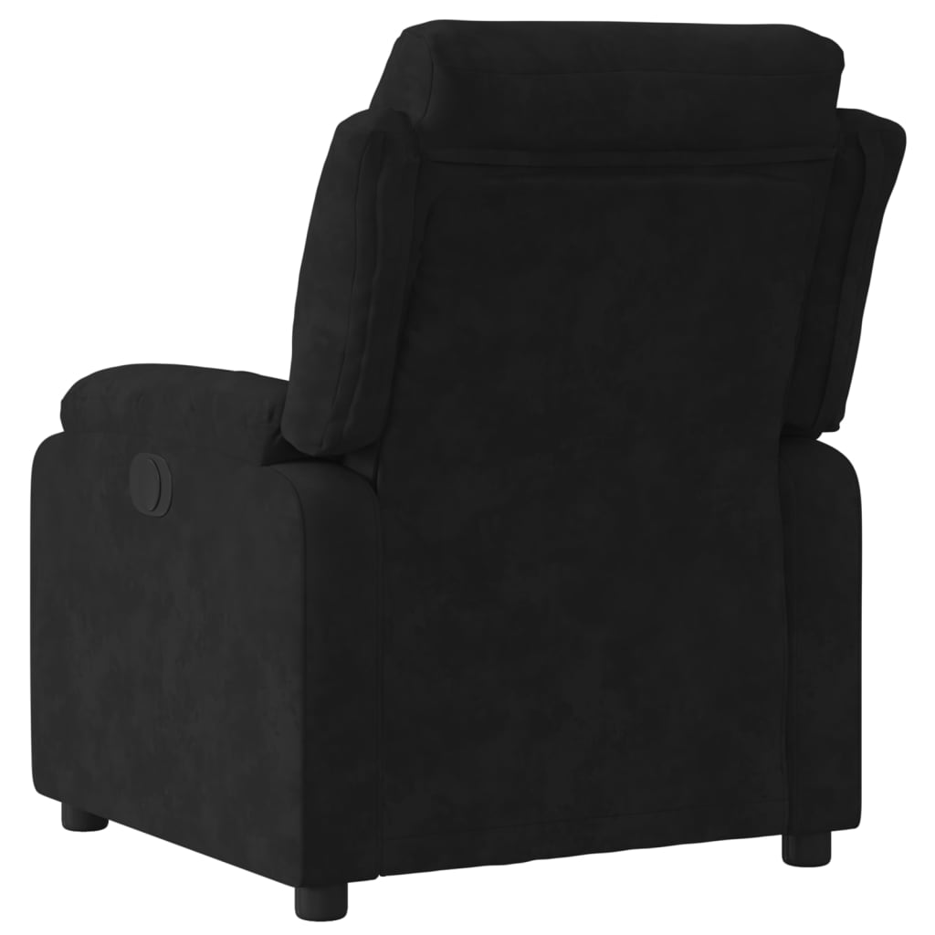 Fauteuil verstelbaar elektrisch stof zwart