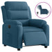 Fauteuil elektrisch verstelbaar fluweel blauw