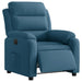 Fauteuil elektrisch verstelbaar fluweel blauw