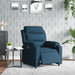 Fauteuil elektrisch verstelbaar fluweel blauw