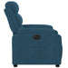 Fauteuil elektrisch verstelbaar fluweel blauw
