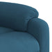 Fauteuil elektrisch verstelbaar fluweel blauw