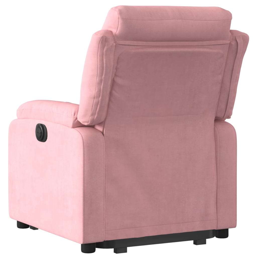 Sta-op-stoel verstelbaar fluweel roze