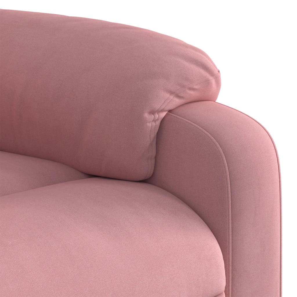 Sta-op-massagestoel verstelbaar fluweel roze