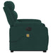 Sta-op-massagestoel elektrisch verstelbaar fluweel donkergroen