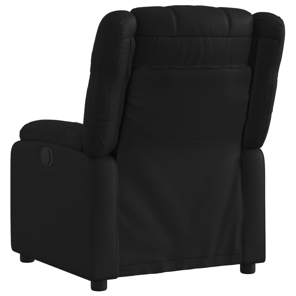 Fauteuil elektrisch verstelbaar kunstleer zwart