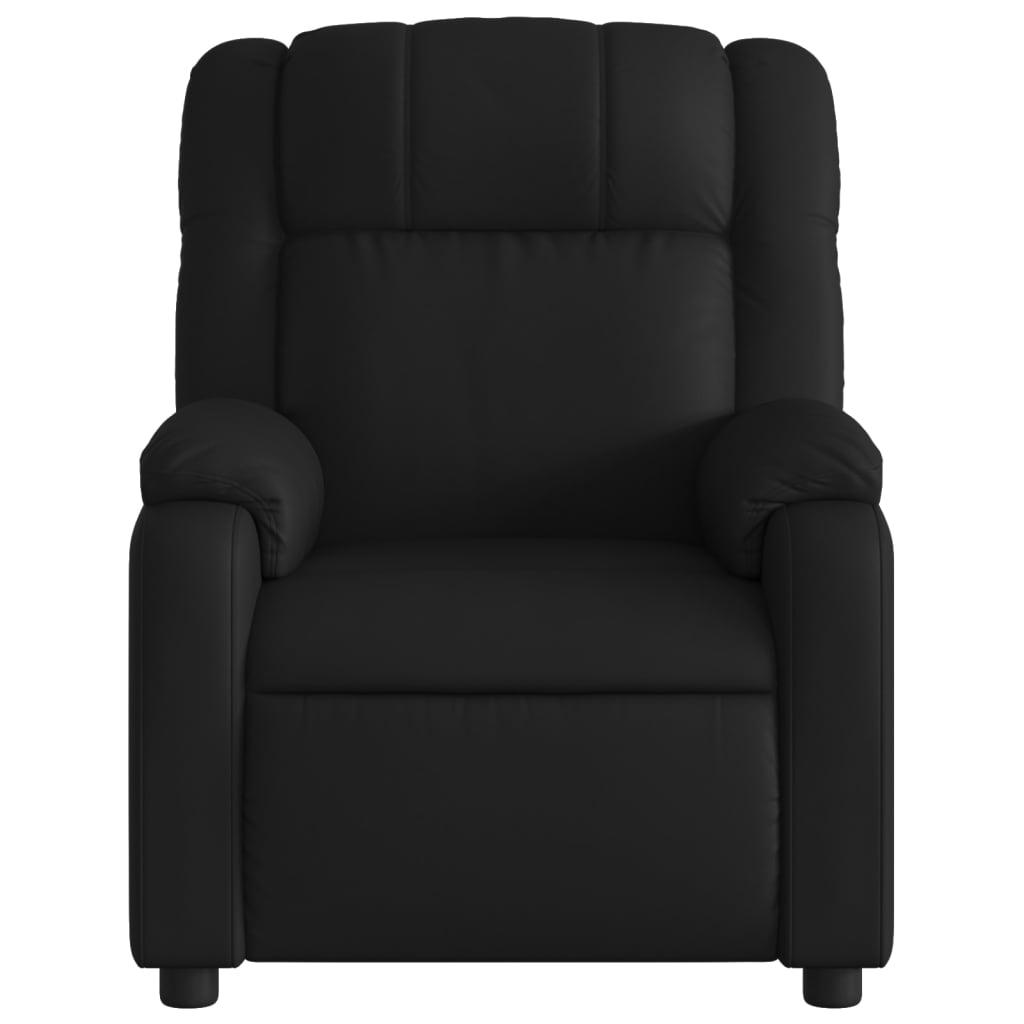 Fauteuil elektrisch verstelbaar kunstleer zwart