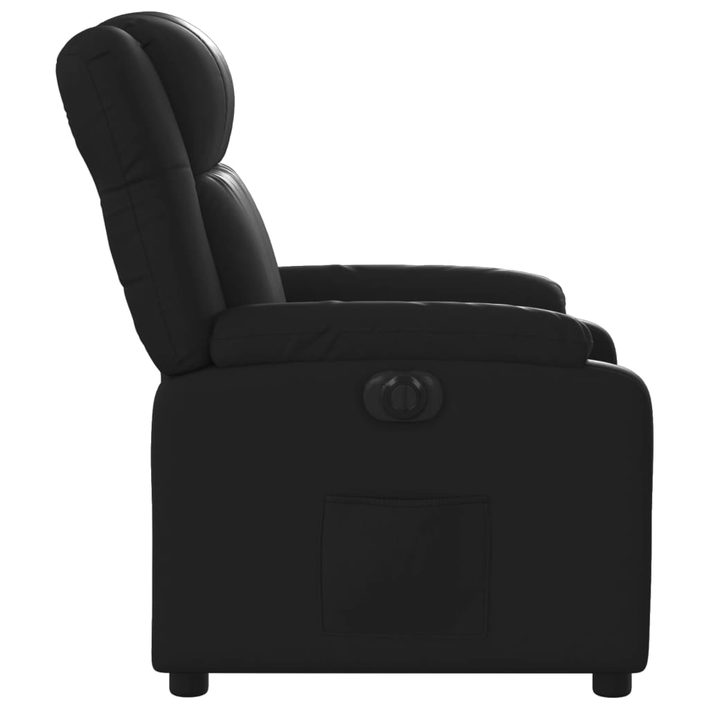 Fauteuil elektrisch verstelbaar kunstleer zwart