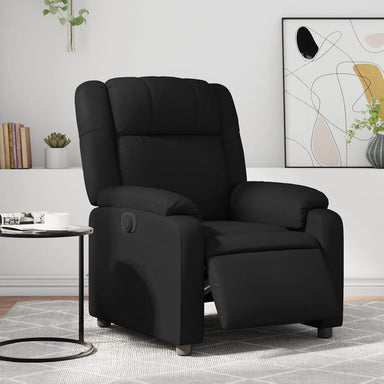 Fauteuil elektrisch verstelbaar kunstleer zwart